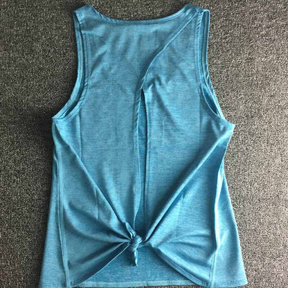 Women Backless Yoga Tank Top Shirt