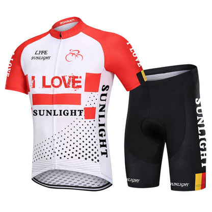 Short-sleeved Bib Cycling Clothes Suit Bicycle Women Moisture Wicking