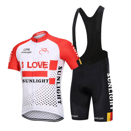Short-sleeved Bib Cycling Clothes Suit Bicycle Women Moisture Wicking