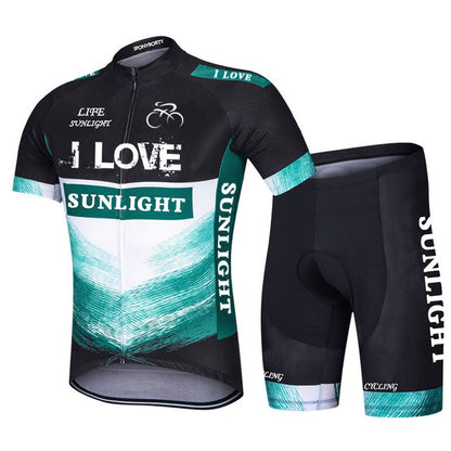 Short-sleeved Bib Cycling Clothes Suit Bicycle Women Moisture Wicking