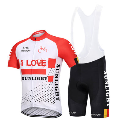 Short-sleeved Bib Cycling Clothes Suit Bicycle Women Moisture Wicking
