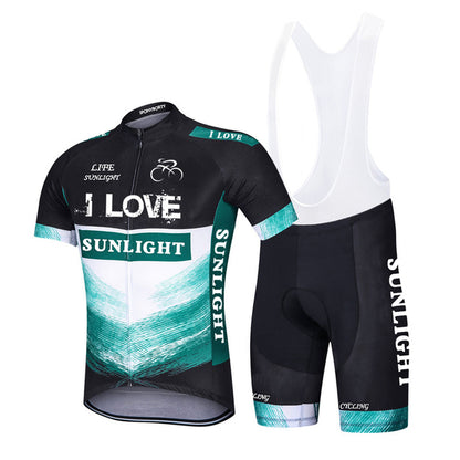 Short-sleeved Bib Cycling Clothes Suit Bicycle Women Moisture Wicking