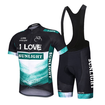 Short-sleeved Bib Cycling Clothes Suit Bicycle Women Moisture Wicking