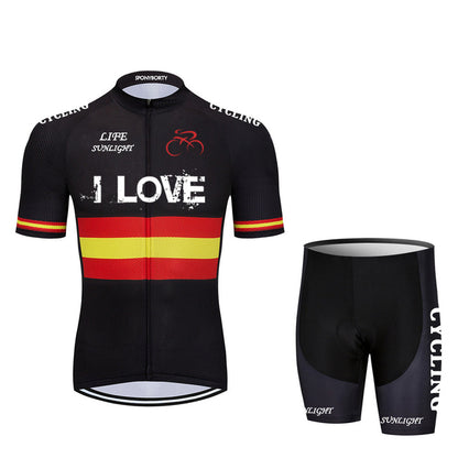 Short-sleeved Bib Cycling Clothes Suit Bicycle Women Moisture Wicking