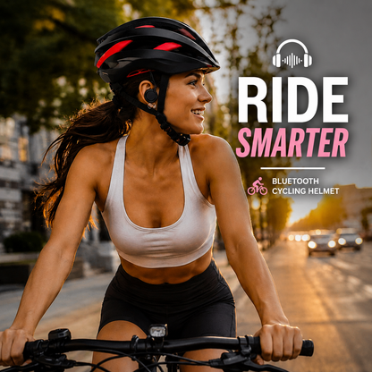 Smart Bluetooth Cycling Helmet with Built-In Speakers & LED Safety Lights